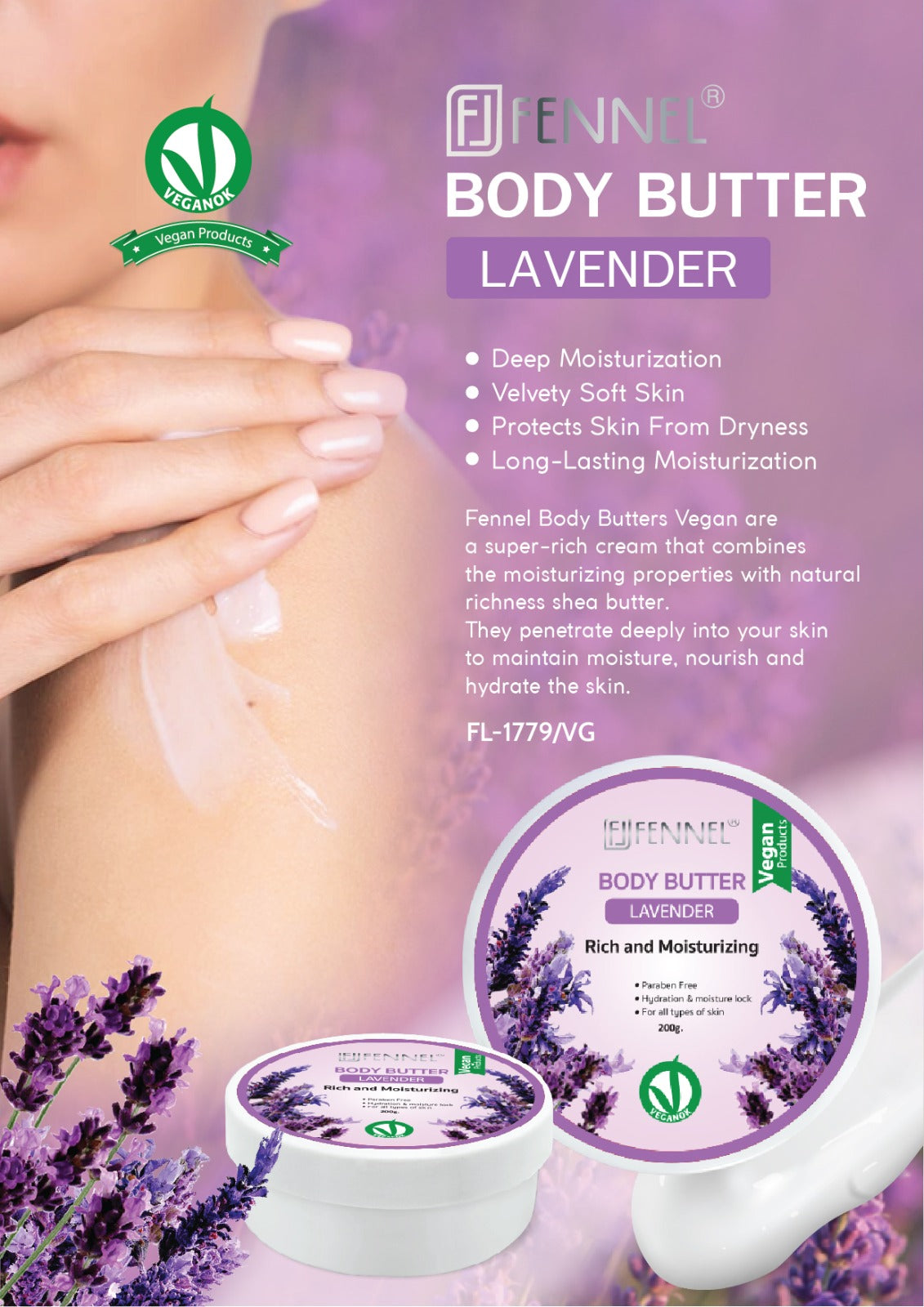 FENNEL Body Butter Cream – Lavendar